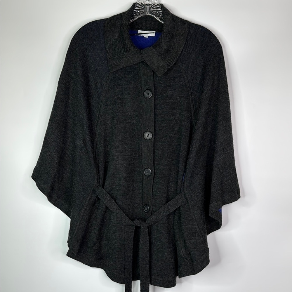 Blooming Marvellous Wool Gray Cape Sweater Size Medium